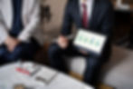 business people working with ipad high angle